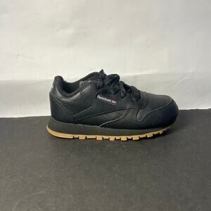 Toddler Reebok Classic Leather Black/Gum Size 8